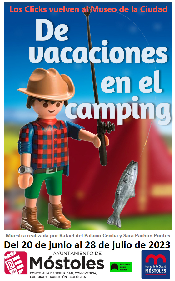 Cartel Clicks Vacaciones camping 2023
