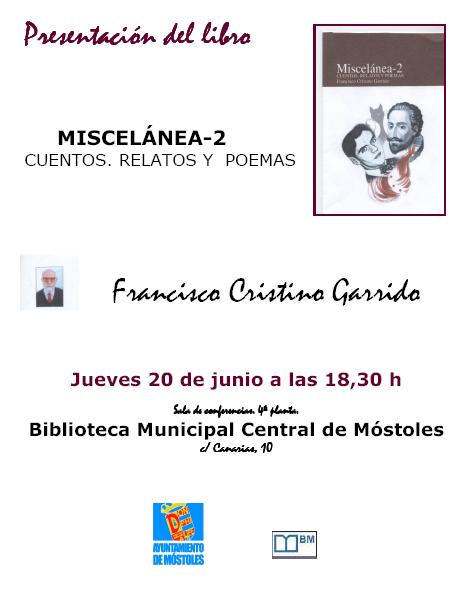 Presentación libro de Francisco Cristino Garrido