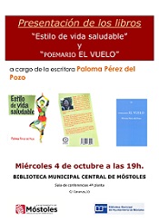 PRESENTACIÓN DEL LIBRO -ESTILO DE VIDA SALUDABLE- de Paloma Pérez del pozo
