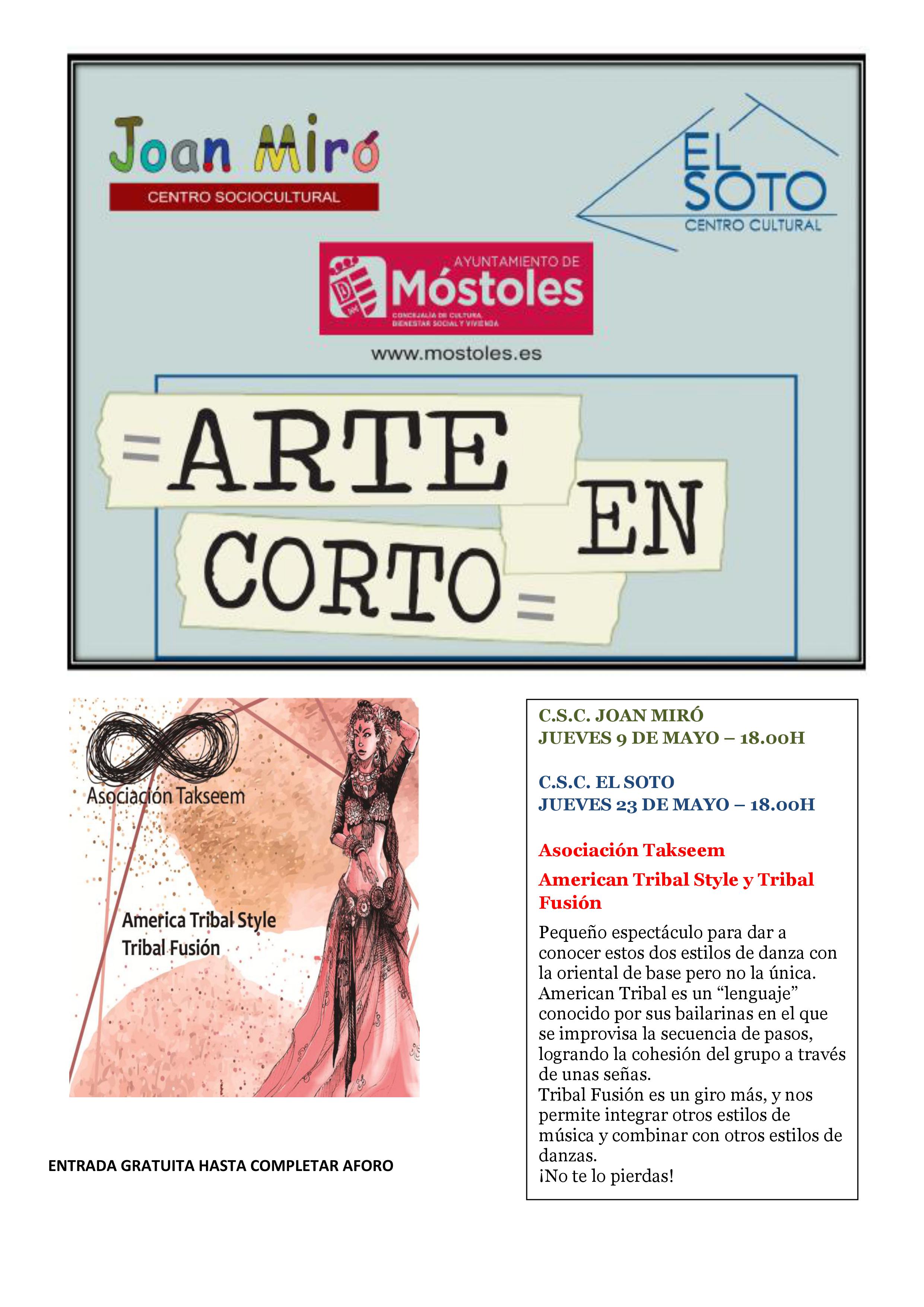 Cartel Arte en Corto mayo 2019
