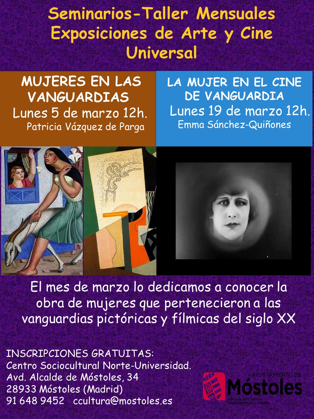 CARTEL SEMINARIO ARTE, CINE, MUJER