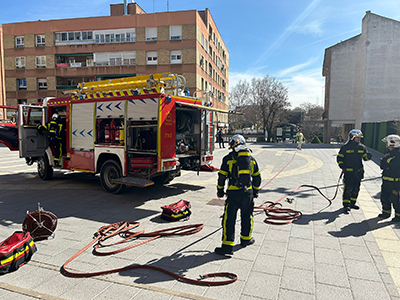 destacada El Ayuntamiento de Móstoles recrea un simulacro de incendio