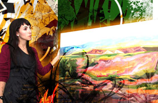 A “la felicidad” por la pintura