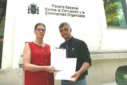 Noelia Posse y Gabriel Ortega en la Fiscalía Anticorrupción