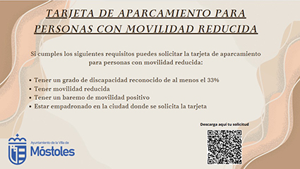 Tarjeta dee Aparcamiento para Personas con Movilidad Reducida p. Este enlace se abrirá en una ventana nueva