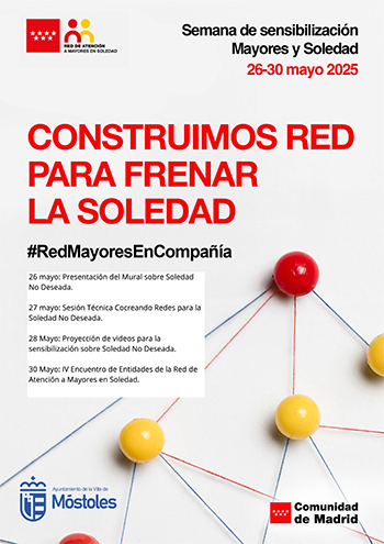 Cartel Semana Sensibilización - Construimos Red para Frenar la Soledad p