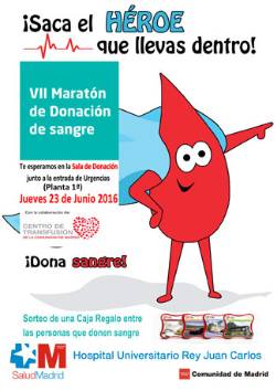 Donación Sangre 23 de Junio - VII Maraton Hospital Univearsitario Rey Juan Carlosp
