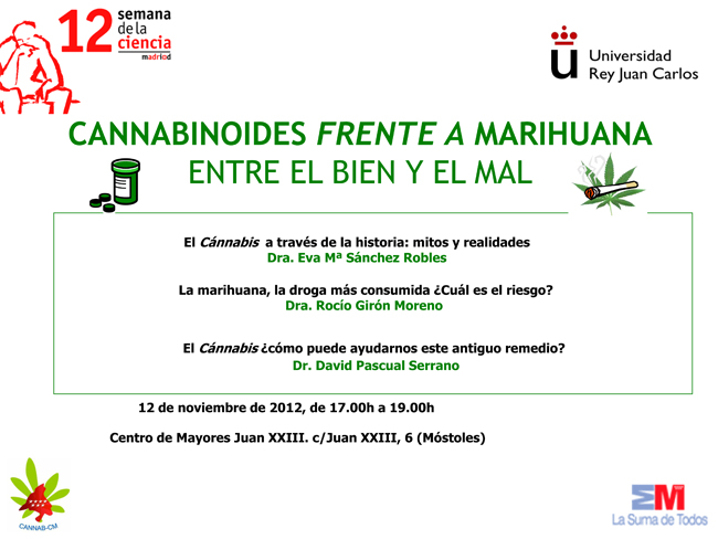 Cartel Cannabinoides frente a Marihuana _ Semana de la Ciencia 2012