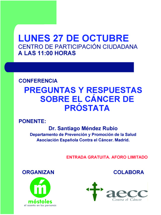 Cartel conferencia Prostata