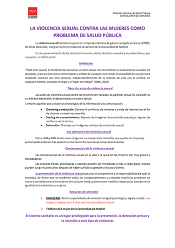 La Violencia Sexual contra las Mujeres como Problema de Salud Pública 2019 p