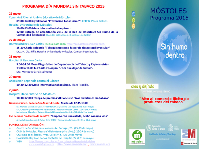 PROGRAMACIÓN TABACO MÓSTOLES - 2015