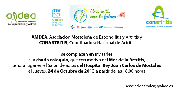 AMDEA. Invitacion. Jornada 24 de Octubre Hospital Rey Juan Carlos