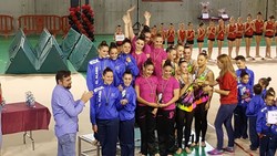 Las juveniles del Club Gimnasia Ciudad de Móstoles 1