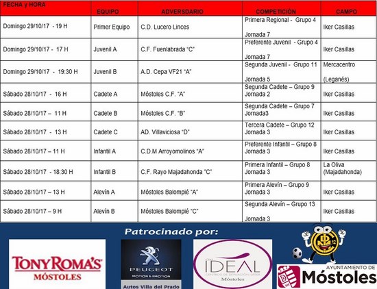 Partidos del inter de móstoles