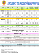 Oferta y Horarios Temporada 2017-Octubre