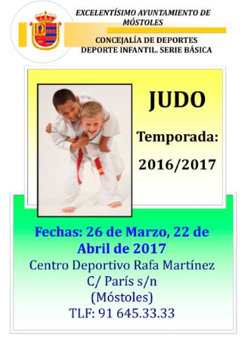 Portada folleto Judo 2016-2017