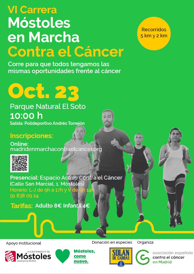 Cartel Móstoles Marcha contra el Cáncer 22