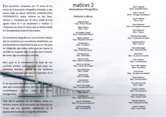 Contraportada Exposición Matices