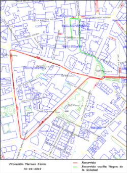 15 abril 2022 - Recorrido Procesión Viernes Santo