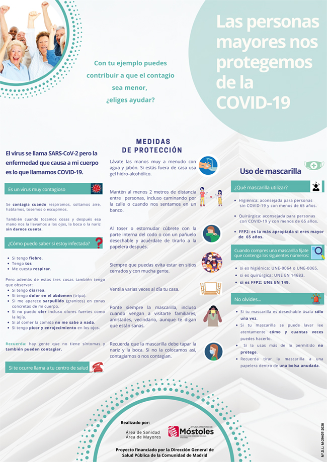 Cartel Proyecto - Las Personas Mayores Nos Protegemos de la COVID19 p