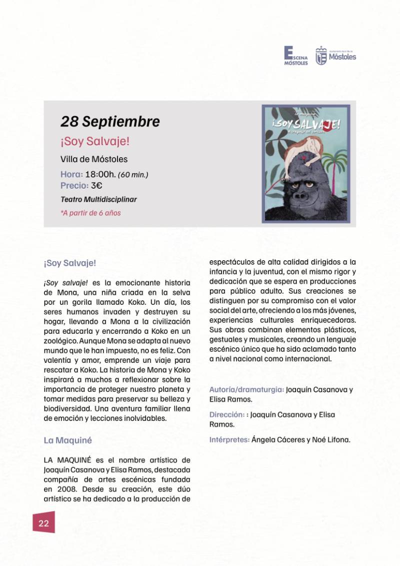 Programación II Temporada Escena Móstoles 2025-22