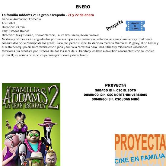 FOTO PELI_LA FAMILIA ADDAMS 2_PROYECTA ENERO 2023