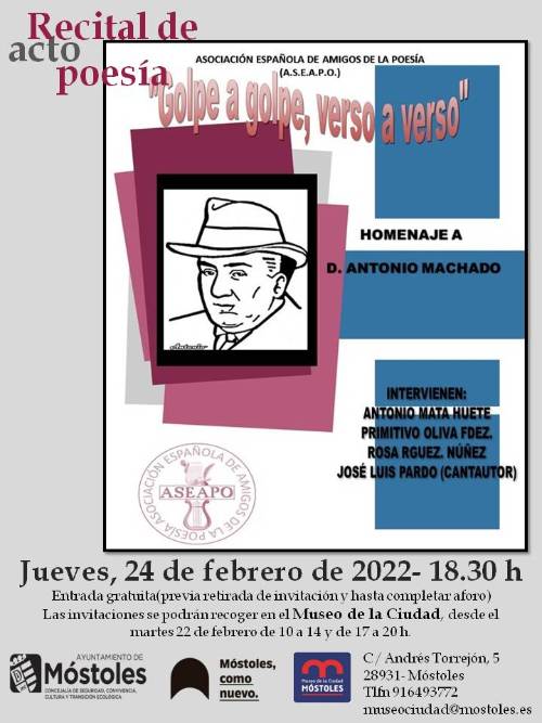 Cartel ASEAPO_RECITAL POESÍA A.MACHADO_MUSEO