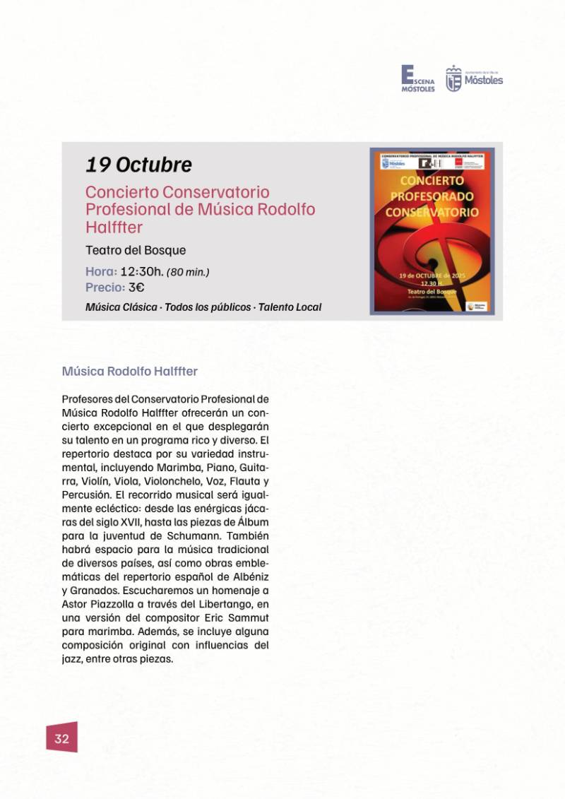 Programación II Temporada Escena Móstoles 2025-32