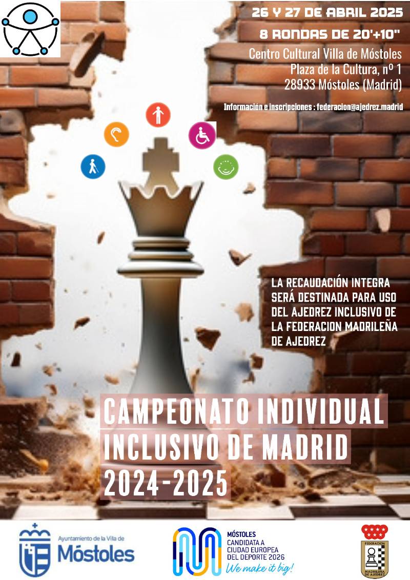 Cartel Ajedrez Inclusivo