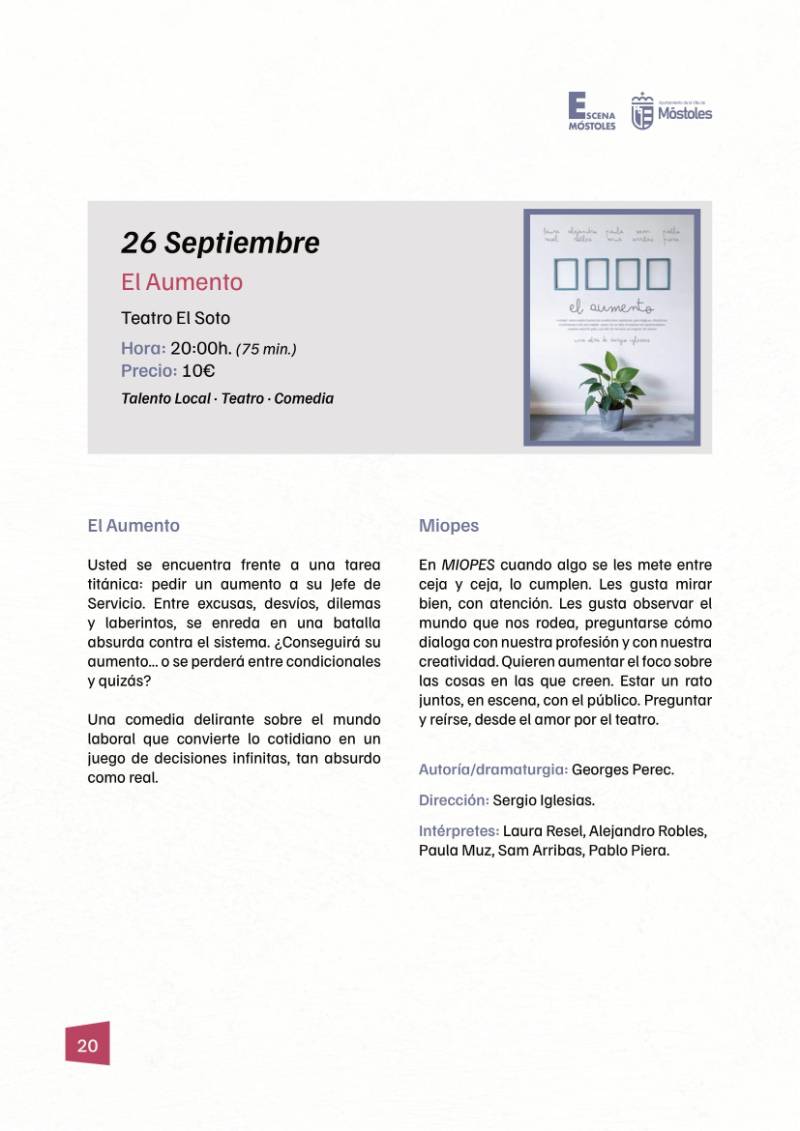 Programación II Temporada Escena Móstoles 2025-20