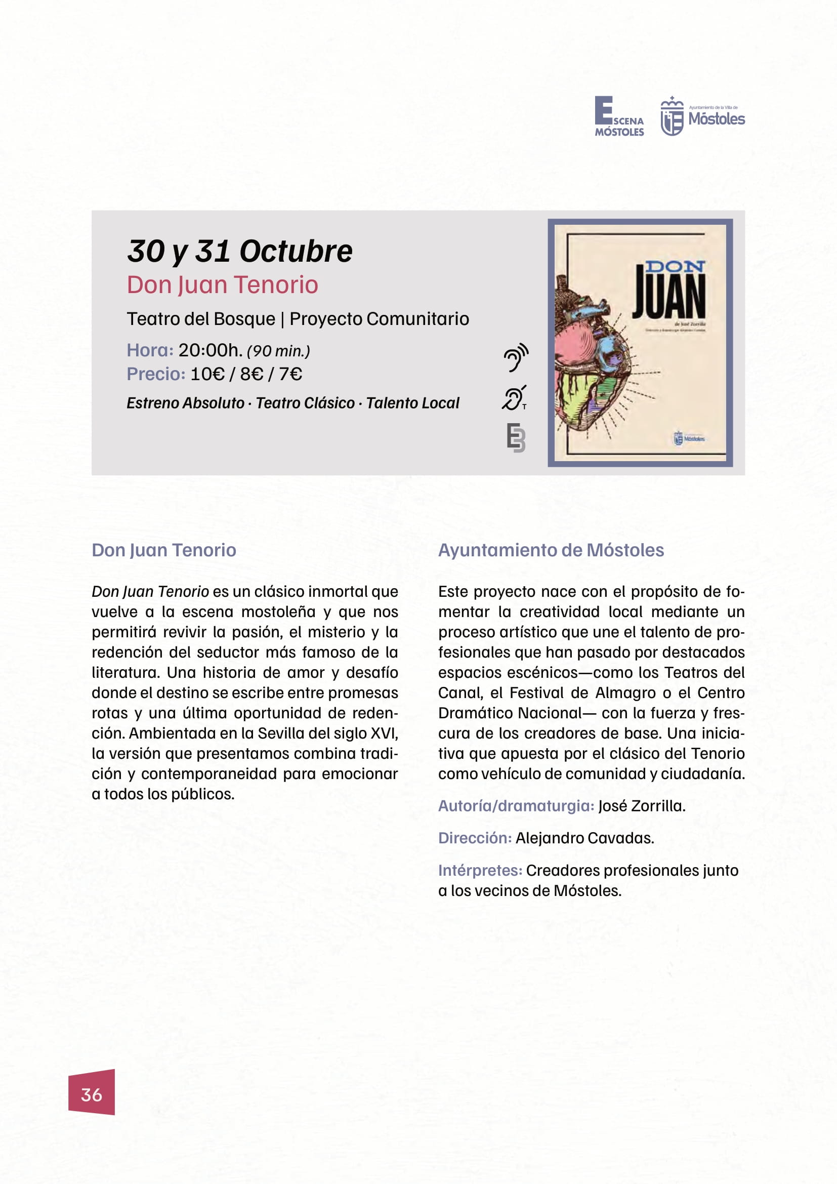 Programación II Temporada Escena Móstoles 2025-36