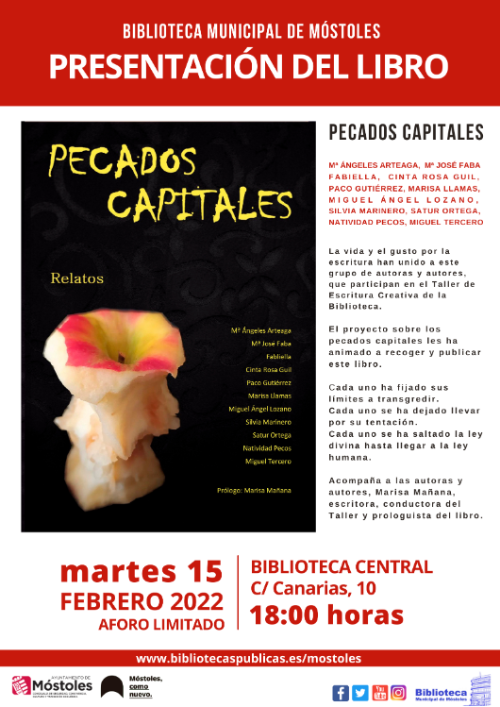 CARTEL_Presentacion lbro_Pecados capitales_BIBLIOTECA