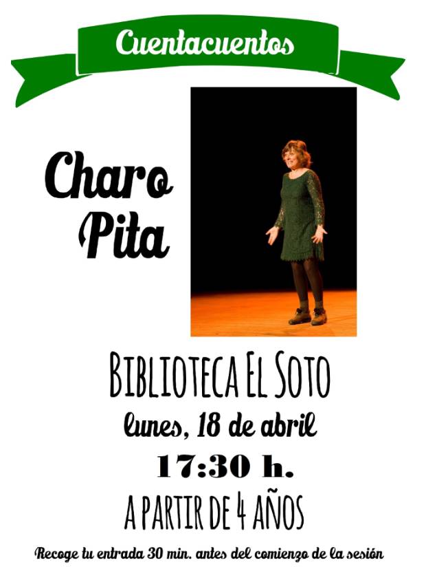 cartel cuentacuentos Charo Pita en el Soto