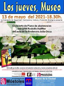 Cartel piano 13 mayo
