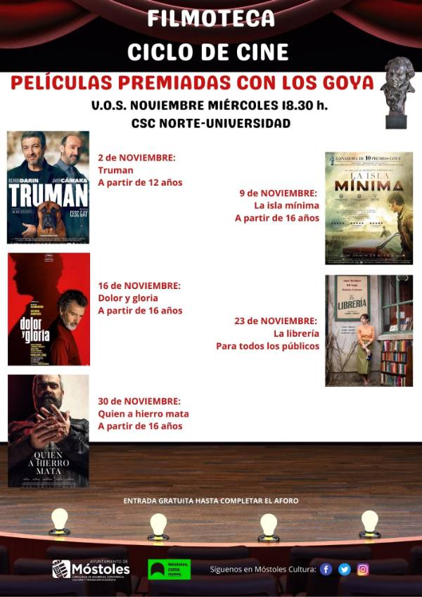Cartel_Ciclo cine películas premiadas con los Goya_ nov. 2022