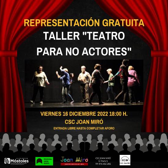 CARTEL_Representación Teatro_16 DIC_JUAN MIRÓ