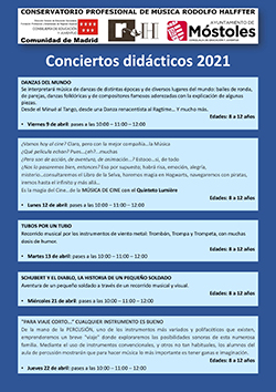 Conciertos didácticos en el Conservatorio 2021P