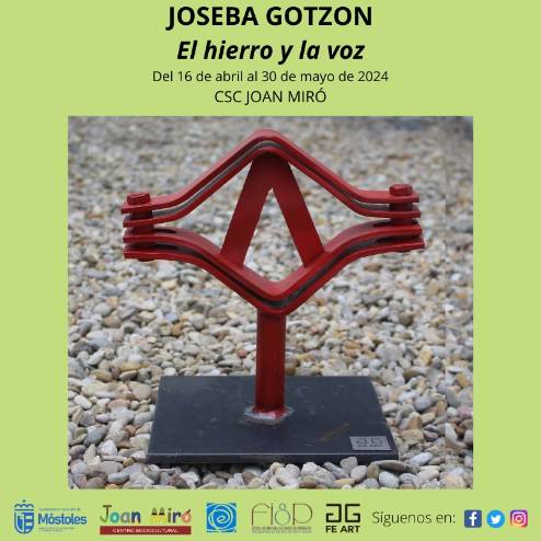 Las esculturas en hierro del cantautor Joseba Gotzon se exponen en el Joan Miró