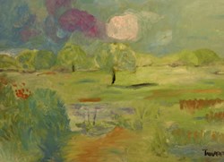 Dehesa en primavera tras las lluvias