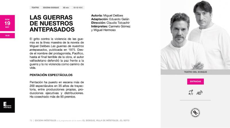 Programación Escena Móstoles - Primera Temporada 2024-73