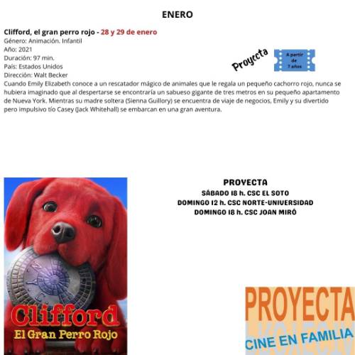 FOTO PELI_CLIFFORD EL GRAN PERRO ROJO_PROYECTA ENERO 2023