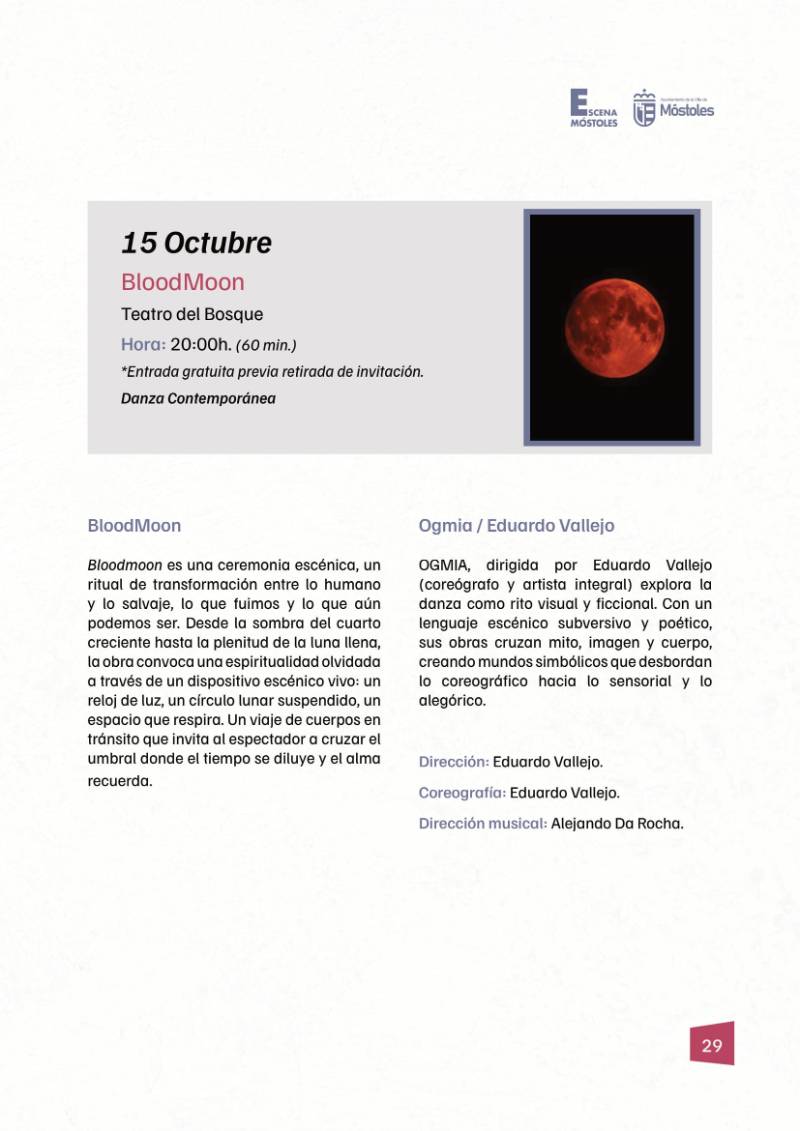 Programación II Temporada Escena Móstoles 2025-29