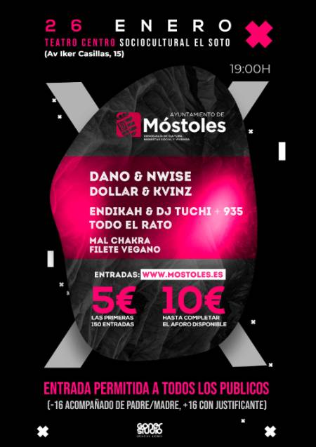 Cartel concierto Rap 26 enero Soto