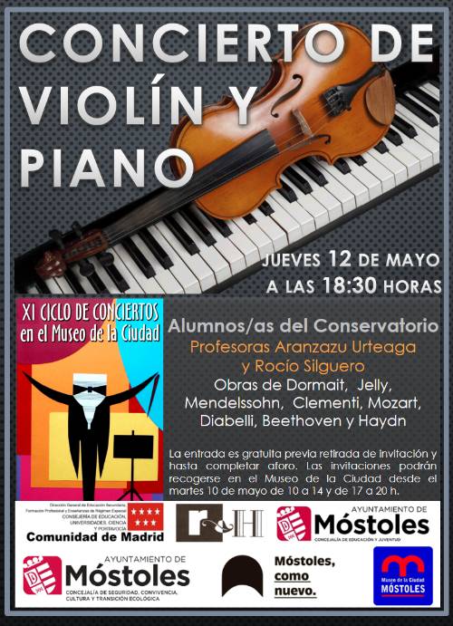 CARTEL_Concierto violín y piano_ 12 de mayo MUSEO