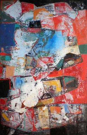 1-Metamorfosis. 200 x 122 cm. Mixta sobre tabla. 2015