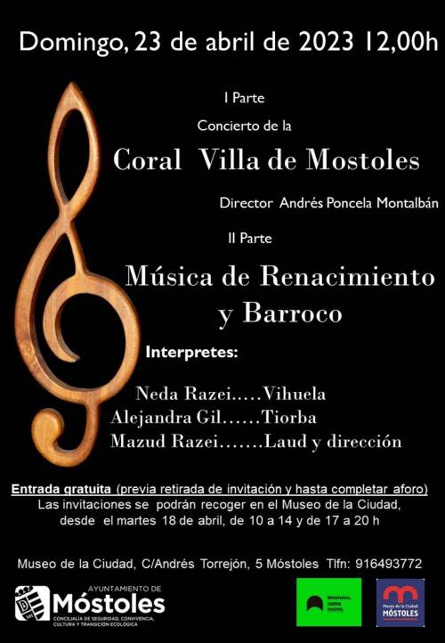 Cartel Concierto Coral Villa Móstoles_Museo 23_04_2023
