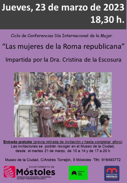 Cartel conferencia_LAS MUJESRES DE LA ROMA_Museo