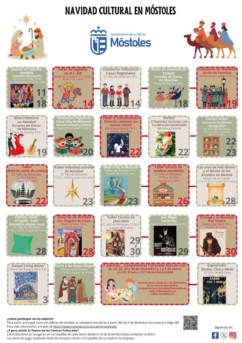 Navidad en los centros culturales 2025-2026