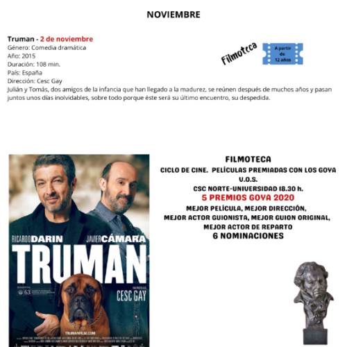 foto peli Ciclo cine Goya 2 de nov. 2022