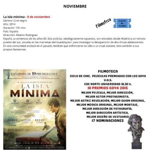 foto peli Ciclo cine Goya 9 de nov. 2022